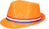 Fedora/chapeau Oranje pour adultes avec drapeau néerlandais