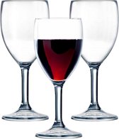 3x Arcoroc Outdoor Perfect Verre à vin SAN plastique dur 300 ml - Verres de camping / pique-nique incassables