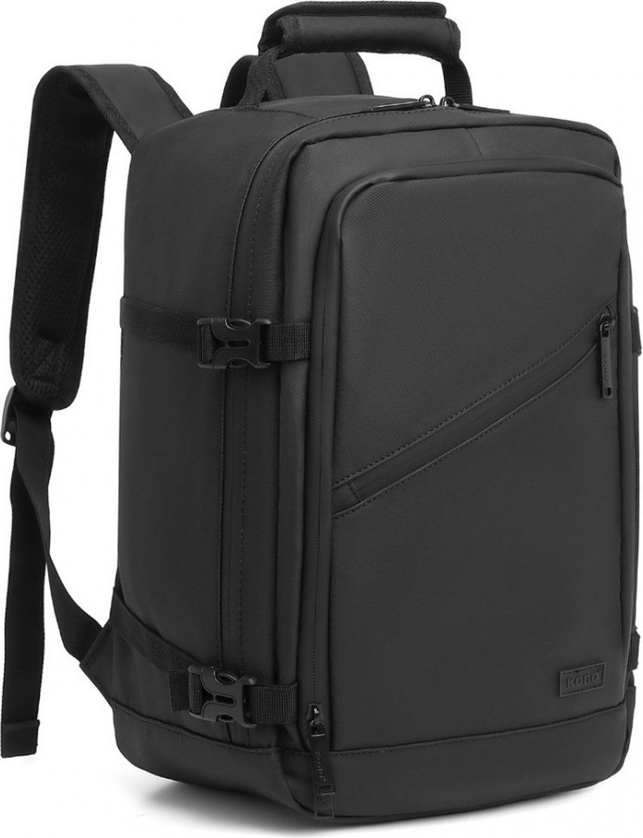 Kono Reistas - 20L - Rugzak - Handbagage Weekendtas - Backpack - PVC gecoat Polyester - Zwart