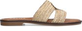 Sacha - Dames - Beige slippers met touw bandjes - Maat 40