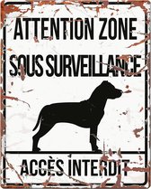 D&d Home - Waakbord - Hond - Warning Sign Square Stafford F 20x25cm Wit - 1st