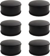 NORDIX Deurstop - 6 stuks - Deurstopper - Deurbuffer - Deurstoppers voor Binnen - Mat Zwart - 11x5.3cm - BASSO