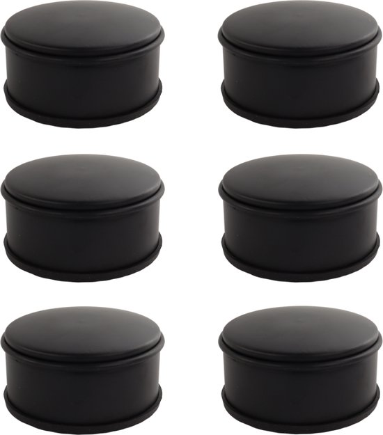 Nordix Doorstop - 6 pièces - Butée de porte - Butoir de porte - Zwart Mat - 11x5,3cm - Intérieur