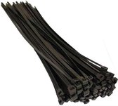 *** 100 stuks Lange Kabelbinders 3.6mm x 200 mm - Zwart - Tiewraps - Binders Tiewrap - van Heble® ***