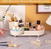 360° draaibare make-uporganizer, make-up-tafel-organizer, make-up-tafelbox voor commode, badkamer, slaapkamer (zwart)