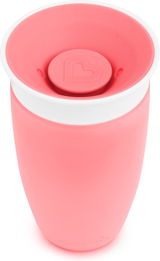 Munchkin Miracle Anti-Lek 360° Drinkbeker - Sippy Cup - Oefenbeker voor Baby en Kind - 296ml - Roze - Munchkin