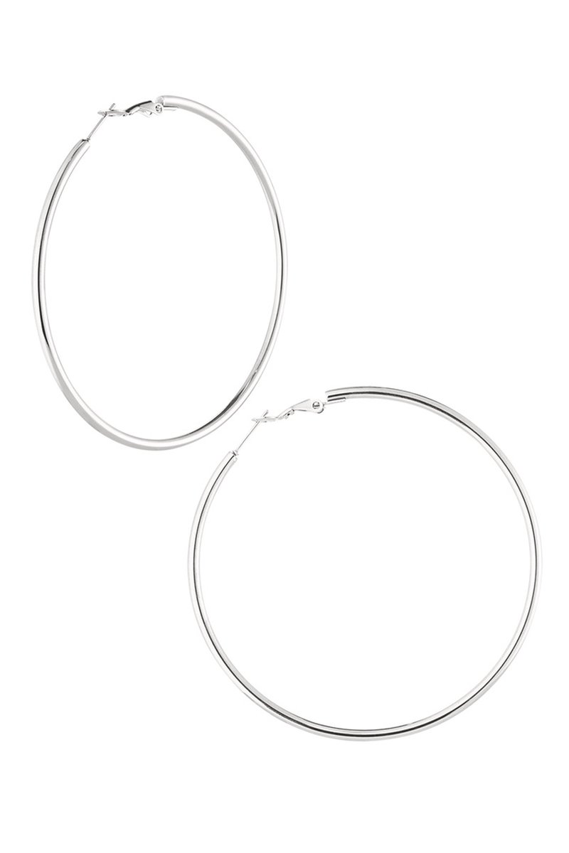 Basic oorringen zilver-7 cm