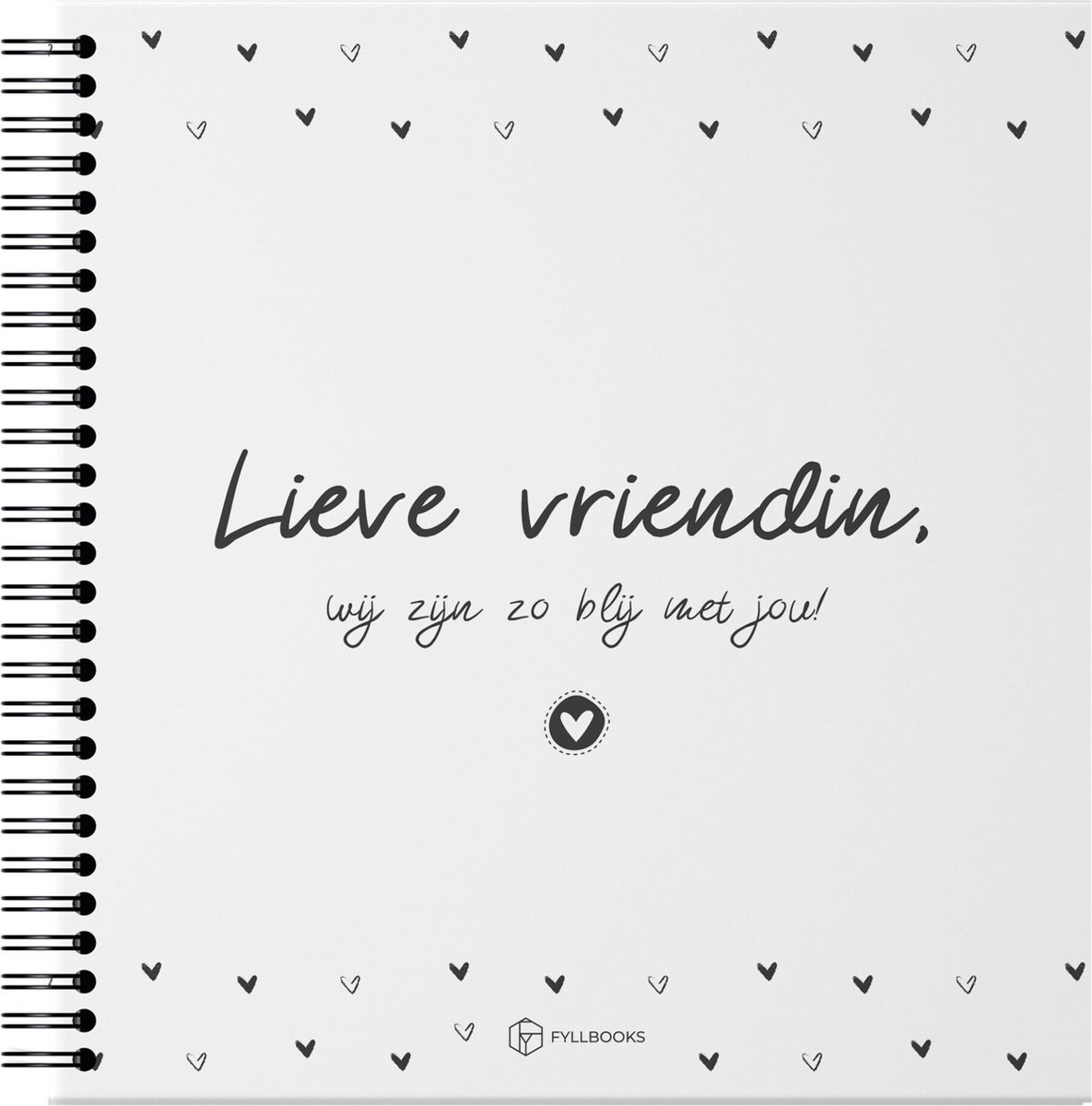 Fyllbooks - Invulboek Allerliefste Vriendin - Cadeau voor Vriendin - Vriendenboekje - Incl. Quotes en Foto's - 36 pagina’s - 15 Vriendinnen