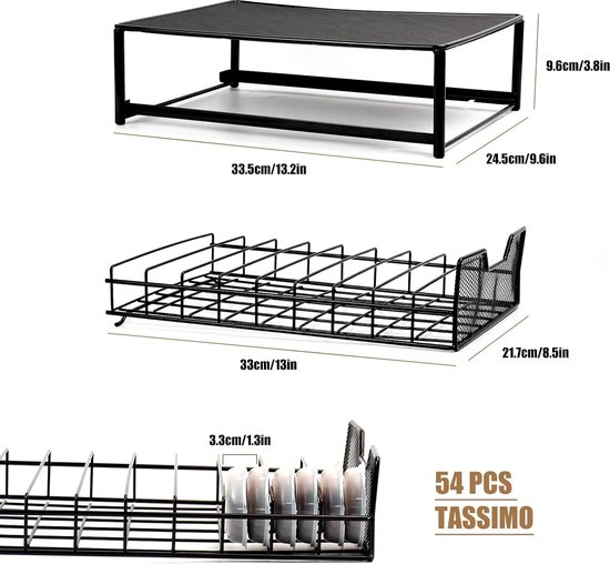 Nespresso Capsulehouder  40 Stuks  Draaibare Capsulehouder Voor Het Opbergen Van Koffiecapsules Zwart