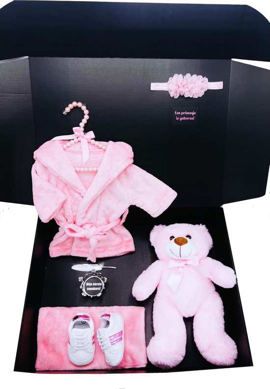 Kraamcadeau meisje - roze teddybeer , geboortegeschenk - groot kraamcadeau meisje, kan ook rechstreeks als cadeau worden verstuurd, cadeau geboorte meisje van ArtiMariti — afbeelding 3