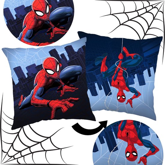 MARVEL Spider-Man Vierkant Kussen, Decoratief Kussen 35x35 cm, OEKO-TEX