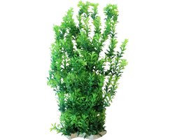 Nobleza Aquariumplant - Lengte 65 cm - Aquarium decoratie - Aquarium inrichting - Nepplant voor aquarium - Kunststof plant aquarium inrichting - Groene spitse bladeren