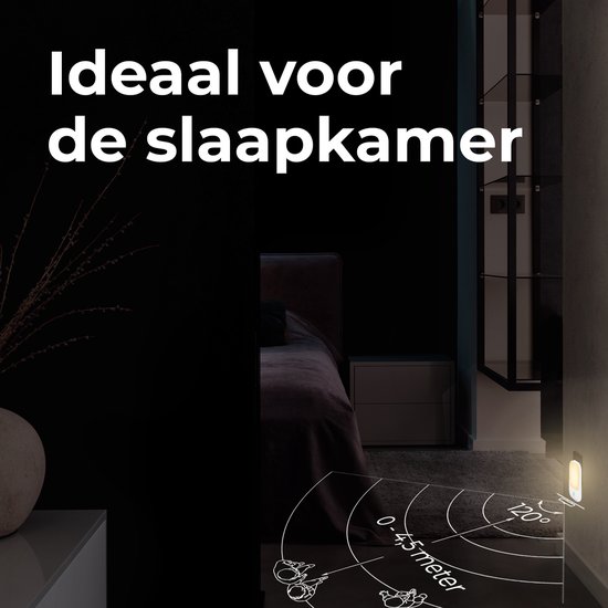 Night Light Power Socket Motion Sensor - Lumière pour Bébé, enfant, Adultes et chambre à coucher - Siècle des Lumières LED Wit chaud - 2 pièces + 2x Sécurité Kinder