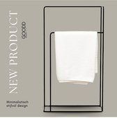GOODD® La Montagne - Handdoekrek - Design 2024 - Handdoekhouder - Vrijstaand - Zwart - Vervaardigd uit 1 stuk - Geen bouwpakket - Rvs - Kwaliteit