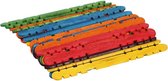 Constructiehoutjes, diverse kleuren, L: 11,4 cm, B: 10 mm, 30 stuk/ 1 doos
