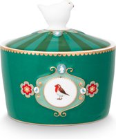 Pip Studio Love Birds Vert Emerald - sucrier - vert - porcelaine - 300ml