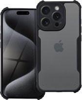 Case2go - Hoesje geschikt voor Apple iPhone 12 - Shockproof Back Cover - Anti Drop Case - Zwart
