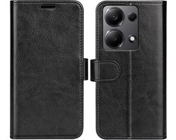 MobyDefend Hoesje - Geschikt voor Xiaomi Redmi Note 13 Pro 4G - Wallet Book Case (Sluiting Achterkant) - Zwart