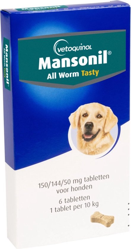 Mansonil Hond All Worm Tabletten - 6 ST