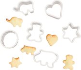 Découpes Happy Kids - lot de 6 moules à pâtisserie différents - biscuits - fondant - friandises - lavable au lave-vaisselle