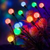 2024 2x Solar firefly garden light - RGB multicolour