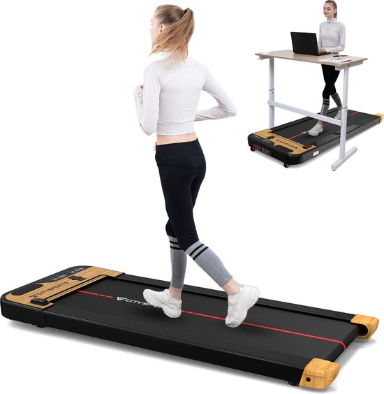 Tapis De Marche électrique CITYSPORTS - Vitesse 1 à 6 Km/h - Avec écran LED Et Télécommande - Pliable, Roues De Transport