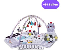 foto van Vestifex® Babygym Deluxe - Voor Kinderen Van 0 tot 3 Jaar - Speelmat - Baby Gym - Speelkleed - Inclusief 30 Ballen