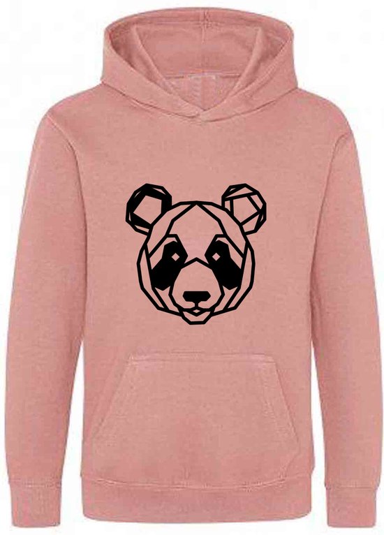 Be Friends Hoodie - Panda - Kinderen - Roos - Maat 12-13 jaar