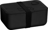 BeUniq broodtrommel – lunchbox - 17x12x7,5 cm - zwart