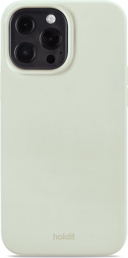 Holdit telefoonhoesje geschikt voor iPhone 13 Pro Max siliconen hoesje (White Moss)