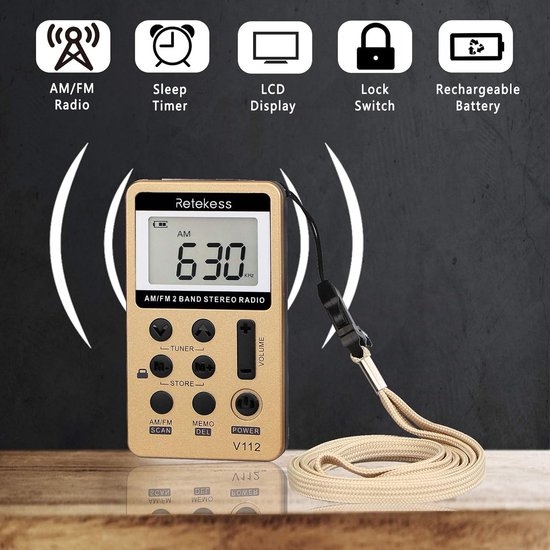 Caliber DAB FM-radio met oplaadbare batterij - Radio's Caliber DAB FM-radio met oplaadbare batterij - Radio's