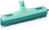 rubberen bezem Rubber broom Click system with hygienic super brush bristles and water extraction edge, broom for indoor and outdoor use, broom with rubber bristles for thorough cleaning, without handle.