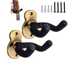 Gitaarhaak - Gitaarhouder - Muurhaak voor gitaar - 2 Stuks - Gitaarhouder Beugel Muur - Muur Haak / Wand - elektische - basgitaar - Wandsteun om gitaar op te hangen - Gitaar Hanger - Gitaarsteun