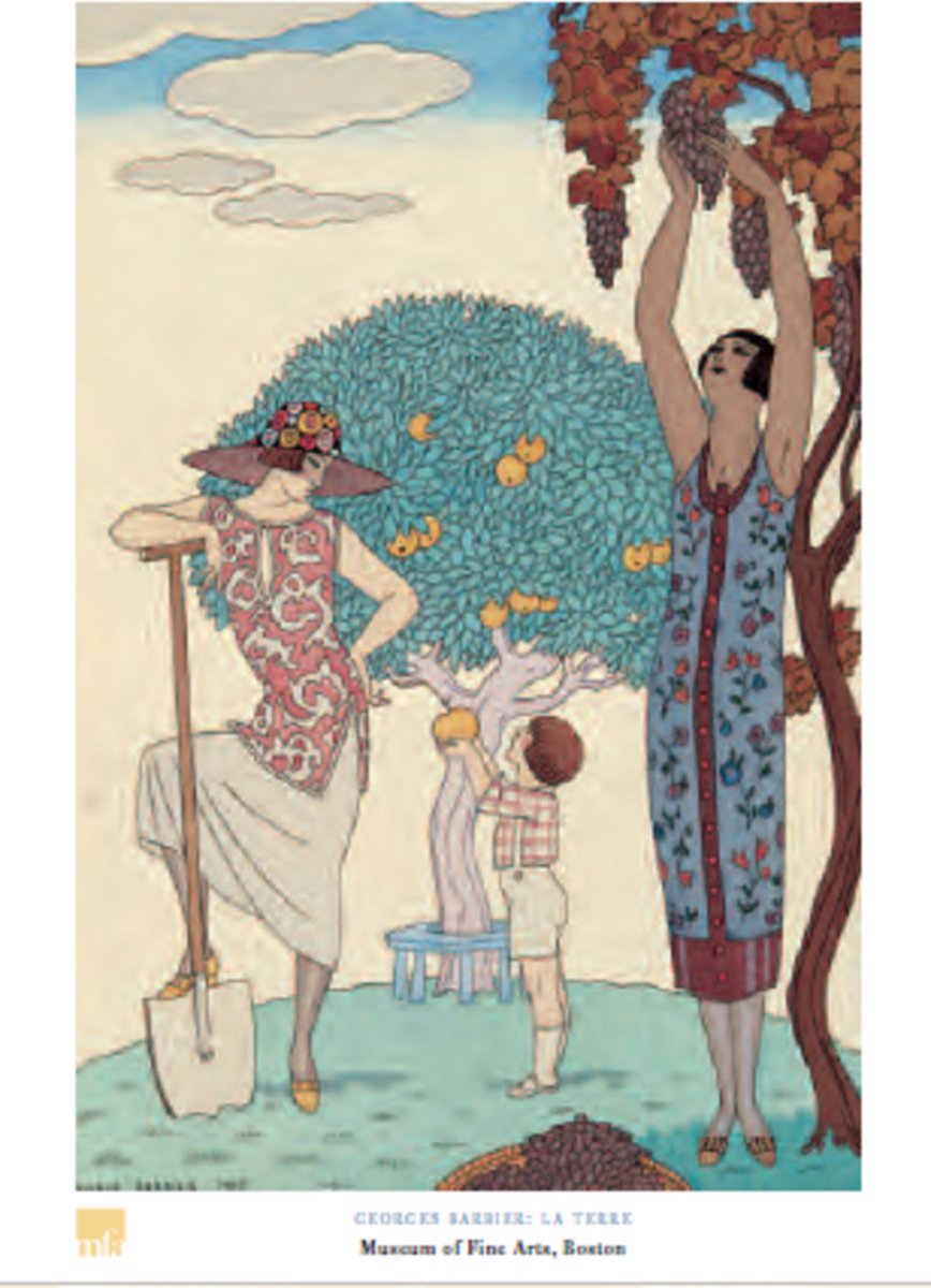 Catch Projecten Georges Barbier - La Terre - De aarde - Kunstposter - Boston Museum of Fine Arts - 50x70 cm Multicolor