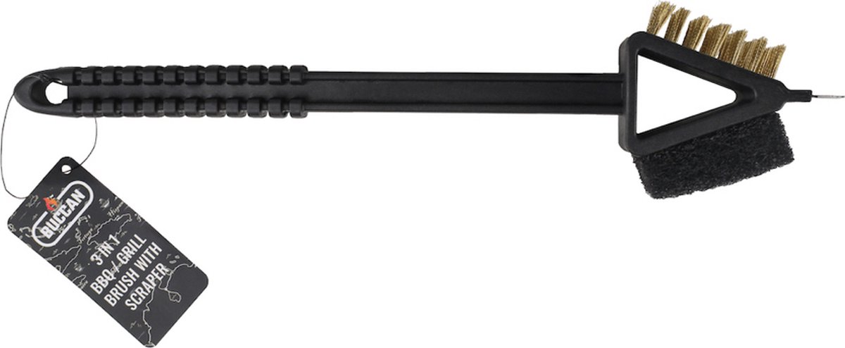 Buccan 3-in-1 Barbecue Brush - Black