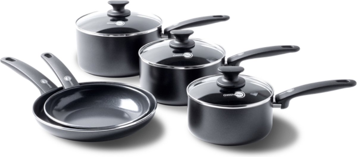 GreenPan Pannenset Cambridge - Infinity Black - 5-Delig