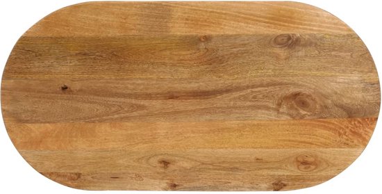 vidaXL - Tafelblad - ovaal - 90x40x2,5 - cm - massief - mangohout