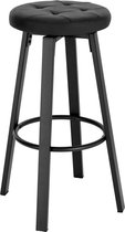 Rootz draaibare barkruk - roterende barkruk - tegenstoel - comfortabel kunstleer - 360 graden draaibaar - duurzaam metalen frame - 35,5 cm zitdiameter x 76,5 cm hoogte