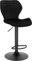 Rootz verstelbare draaibare barkruk - tegenkruk - roterende stoel - schuim met hoge dichtheid - fluwelen hoes - stevig metalen frame - 48 cm x 38 cm x 60-82 cm