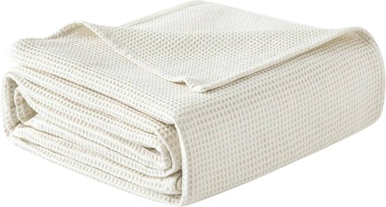 Rootz Bedsprei van wafelpiquékatoen - Elegante bedovertrek - Veelzijdige deken - Comfortabel en ademend - Eenvoudig onderhoud - Verkrijgbaar in meerdere maten 150x200 cm, 170x210 cm, 220x240 cm, 240x260 cm