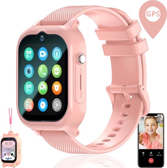 Twenty4seven® GPS Horloge Kind - Smartwatch Kinderen - Kinder GPS Tracker - 4G & SMS - Roze - Met Nederlandse Taal & Simkaart
