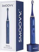 Smoovv Sense Elektrische Tandenborstel - Sonische Tandenborstel - 3 Poetsstanden - 5 intensiteiten - 4 x 30 sec. timer - 30 dagen batterij - Luxe design - USB-oplaadstation - IPX7 waterdicht - Inclusief opzetborstel - Blauw