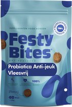 Probiotica Anti Jeuk & Poten Likken - Vleesvrij - Probiotica Hond tegen jeuk - 100% Natuurlijk - Hondensnacks - FAVV goedgekeurd - 60 hondensnoepjes - Brievenbuspakket