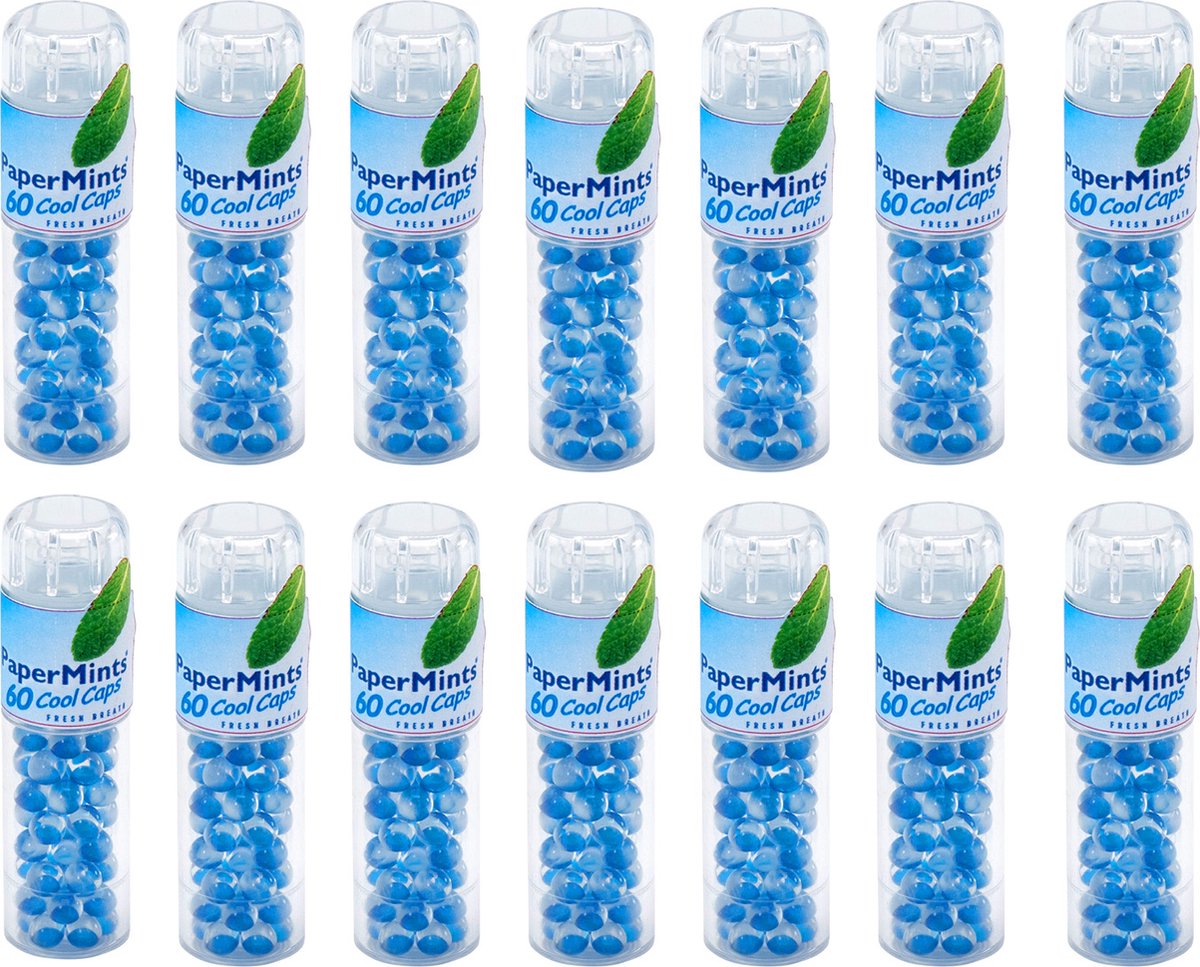 Goedkoopste PaperMints Coolcaps Tube Munt 14 x 60 caps