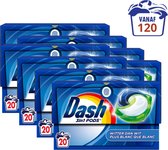Dash Dosettes de détergent tout en 1 plus blanches que Wit - 160 capsules de lavage - Pack économique 8 x 20 lavages - Pack économique