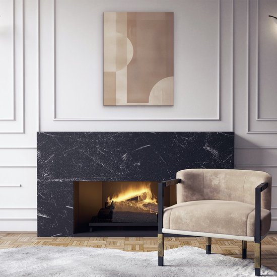 Artaza Peinture sur toile Beige et Wit Image abstraite – 60 x 80 – Décoration murale – Photo sur toile – Impression sur toile