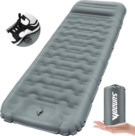Yissvic Sleeping Mat for 2 Persons, Self-Inflating with Foot Yissvic Sleeping Mat for 2 Persons, Self-Inflating with Foot