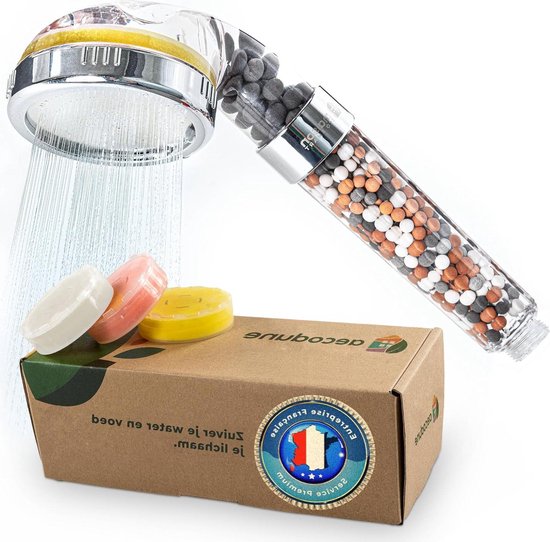 MEKO 36-Traps Douchefilter Met Vitamine C - Verwijderd Chloor, Kalk & Zware Metalen