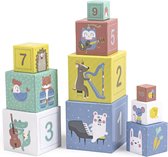 Eurekakids Stapeltoren met Cijfers - Baby Speelgoed - Blokken om te Stapelen