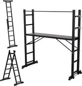 Kamersteiger Multifunctionele 2x6 - A-Ladder - Werkhoogte 1.1 meter Zwart